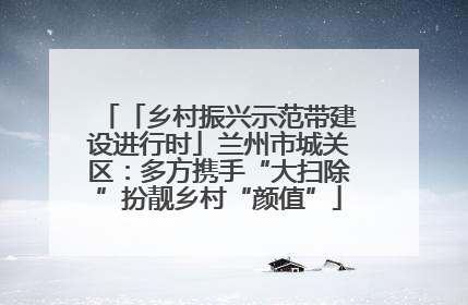 「乡村振兴示范带建设进行时」兰州市城关区：多方携手“大扫除”扮靓乡村“颜值”