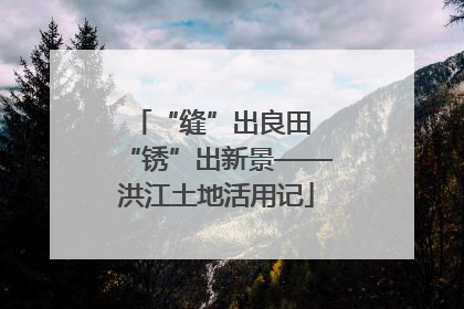 “缝”出良田 “锈”出新景——洪江土地活用记