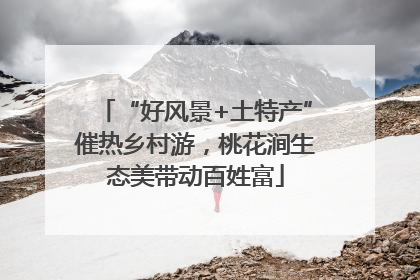 “好风景+土特产”催热乡村游，桃花涧生态美带动百姓富