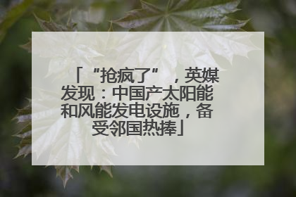 “抢疯了”，英媒发现：中国产太阳能和风能发电设施，备受邻国热捧