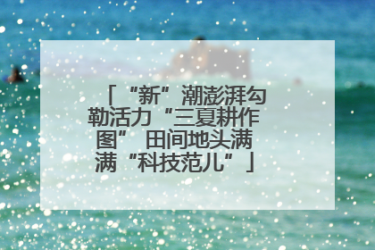 “新”潮澎湃勾勒活力“三夏耕作图” 田间地头满满“科技范儿”