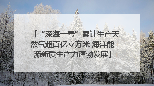 “深海一号”累计生产天然气超百亿立方米 海洋能源新质生产力蓬勃发展