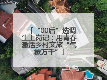 “00后”选调生上岗记：用青春激活乡村文旅“气象万千”