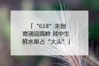 “618”未到 寄递迎高峰 其中生鲜水果占“大头”