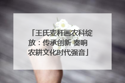 王氏麦秆画农科绽放：传承创新 奏响农耕文化时代强音