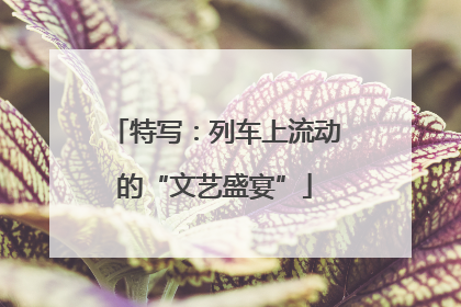 特写：列车上流动的“文艺盛宴”
