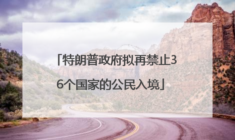 特朗普政府拟再禁止36个国家的公民入境