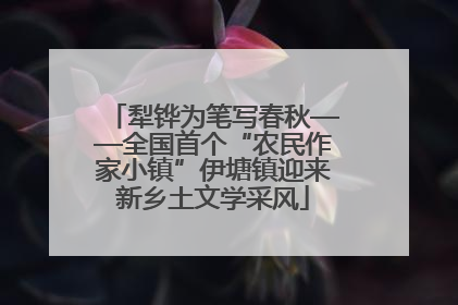 犁铧为笔写春秋——全国首个“农民作家小镇”伊塘镇迎来新乡土文学采风