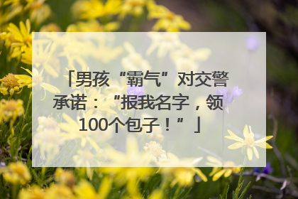 男孩“霸气”对交警承诺：“报我名字，领100个包子！”