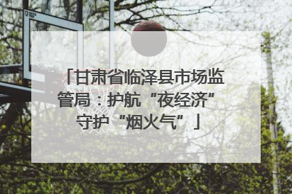 甘肃省临泽县市场监管局：护航“夜经济” 守护“烟火气”