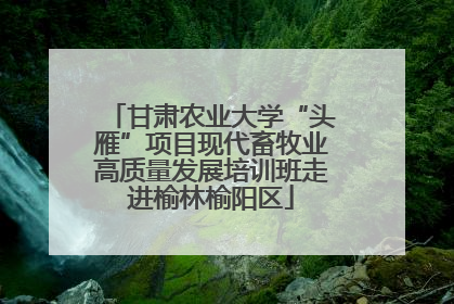 甘肃农业大学“头雁”项目现代畜牧业高质量发展培训班走进榆林榆阳区