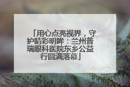 用心点亮视界，守护睛彩明眸：兰州普瑞眼科医院东乡公益行圆满落幕