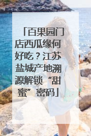 百果园门店西瓜缘何好吃？江苏盐城产地溯源解锁“甜蜜”密码