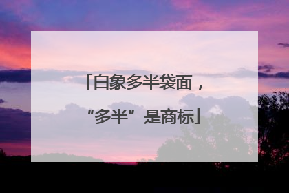 白象多半袋面，“多半”是商标
