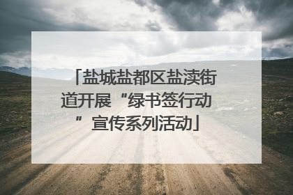 盐城盐都区盐渎街道开展“绿书签行动”宣传系列活动