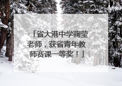 省大港中学鞠莹老师，获省青年教师赛课一等奖！