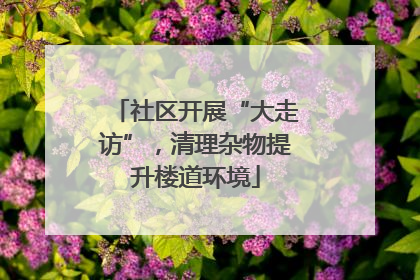 社区开展“大走访”，清理杂物提升楼道环境
