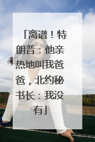 离谱！特朗普：他亲热地叫我爸爸，北约秘书长：我没有