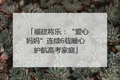 福建将乐：“爱心妈妈”连续6载暖心护航高考家庭