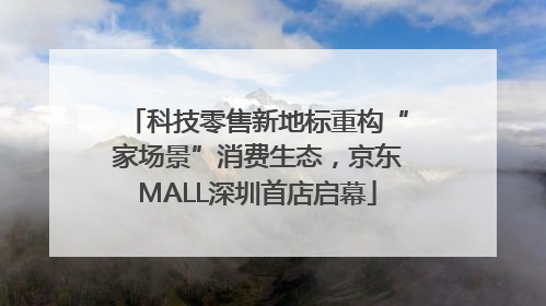 科技零售新地标重构“家场景”消费生态，京东MALL深圳首店启幕