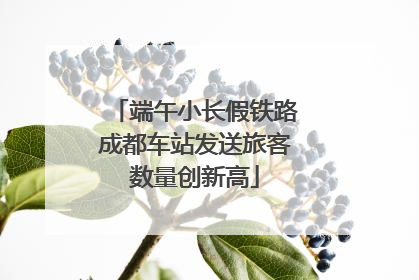 端午小长假铁路成都车站发送旅客数量创新高