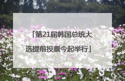 第21届韩国总统大选提前投票今起举行