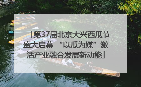 第37届北京大兴西瓜节盛大启幕 “以瓜为媒”激活产业融合发展新动能