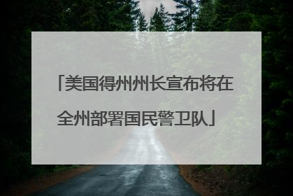 美国得州州长宣布将在全州部署国民警卫队