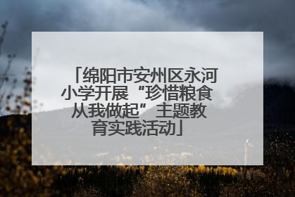 绵阳市安州区永河小学开展“珍惜粮食 从我做起”主题教育实践活动