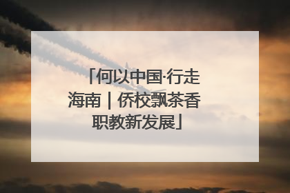 何以中国·行走海南｜侨校飘茶香 职教新发展
