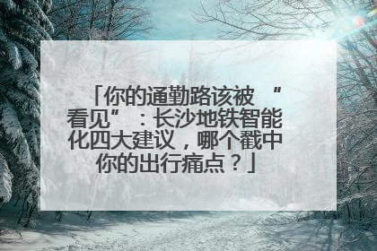你的通勤路该被 “看见”：长沙地铁智能化四大建议，哪个戳中你的出行痛点？