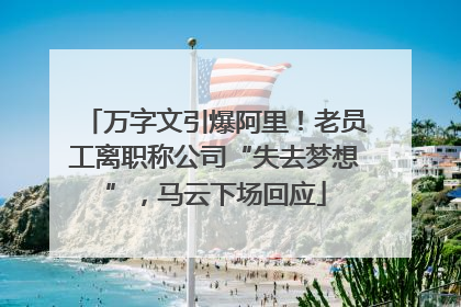 万字文引爆阿里！老员工离职称公司“失去梦想”，马云下场回应