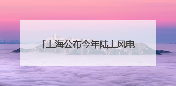 上海公布今年陆上风电、光伏电站开发建设项目19个，过半在崇明