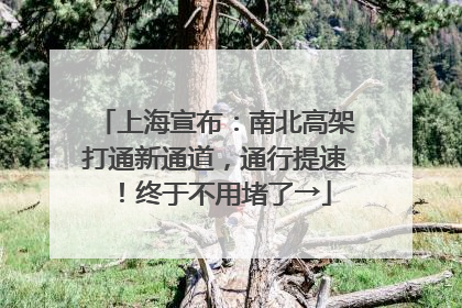 上海宣布：南北高架打通新通道，通行提速！终于不用堵了→