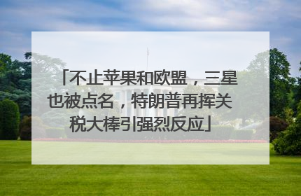 不止苹果和欧盟，三星也被点名，特朗普再挥关税大棒引强烈反应