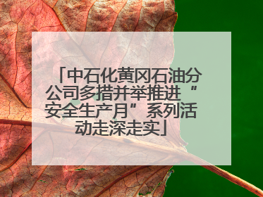 中石化黄冈石油分公司多措并举推进“安全生产月”系列活动走深走实