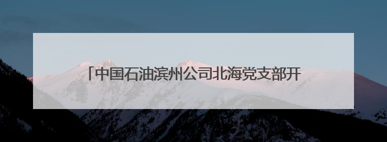 中国石油滨州公司北海党支部开展“热血传爱”公益献血活动