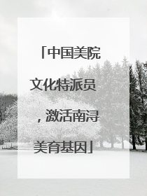 中国美院文化特派员，激活南浔美育基因