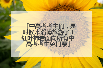 中高考考生们，是时候来淄博旅游了！红叶柿岩面向所有中高考考生免门票
