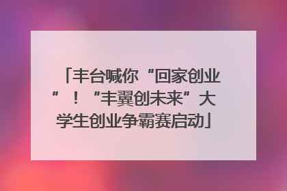 丰台喊你“回家创业”！“丰翼创未来”大学生创业争霸赛启动