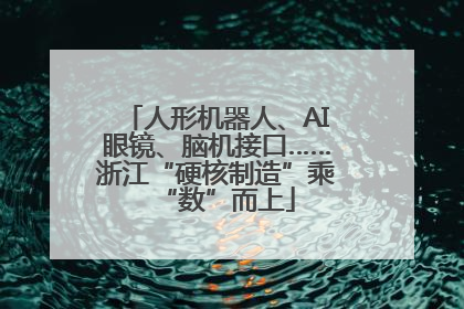 人形机器人、AI眼镜、脑机接口……浙江“硬核制造”乘“数”而上