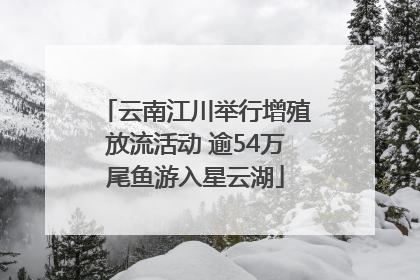 云南江川举行增殖放流活动 逾54万尾鱼游入星云湖