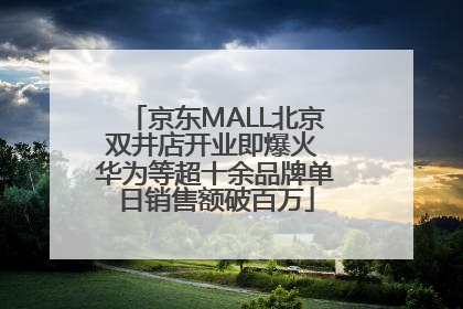 京东MALL北京双井店开业即爆火 华为等超十余品牌单日销售额破百万