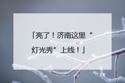 亮了！济南这里“灯光秀”上线！
