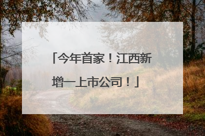 今年首家！江西新增一上市公司！