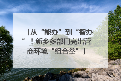 从“能办”到“智办”！新乡多部门亮出营商环境“组合拳”