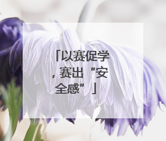 以赛促学，赛出“安全感”