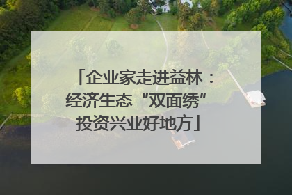 企业家走进益林：经济生态“双面绣” 投资兴业好地方