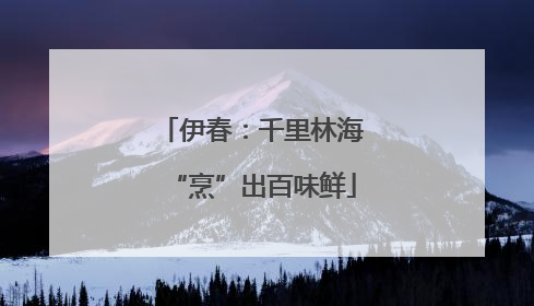 伊春：千里林海“烹”出百味鲜