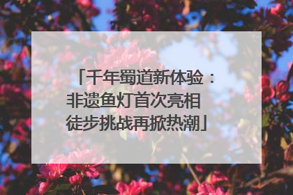 千年蜀道新体验：非遗鱼灯首次亮相 徒步挑战再掀热潮